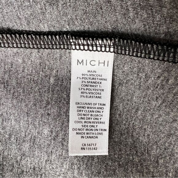 MICHI Black Gray Open-Front Draped Collar Jacket Size S - Picture 11 of 11